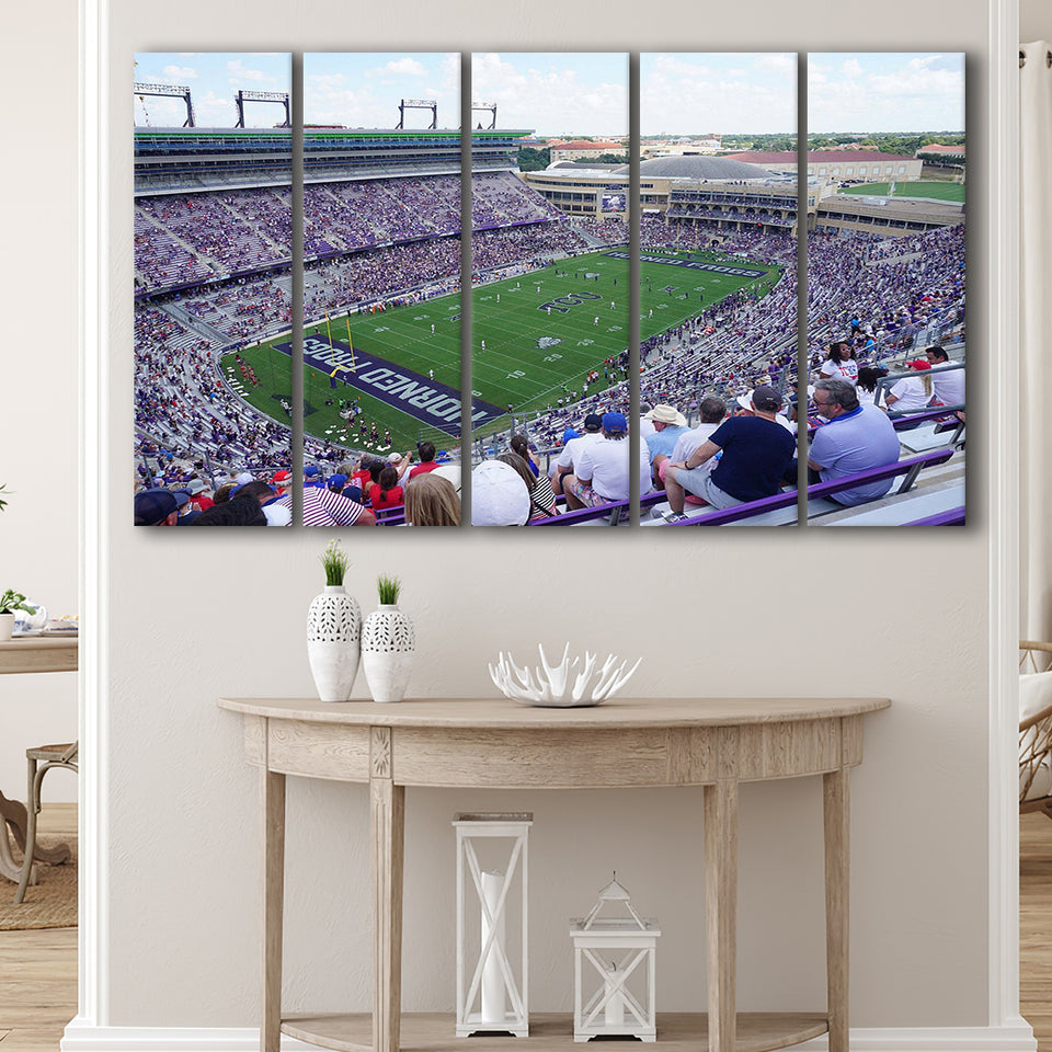 TCU Horned Frogs Wall Art Amon G Carter,Multi Panels B,Sport Stadium Art Prints, Fan Gift