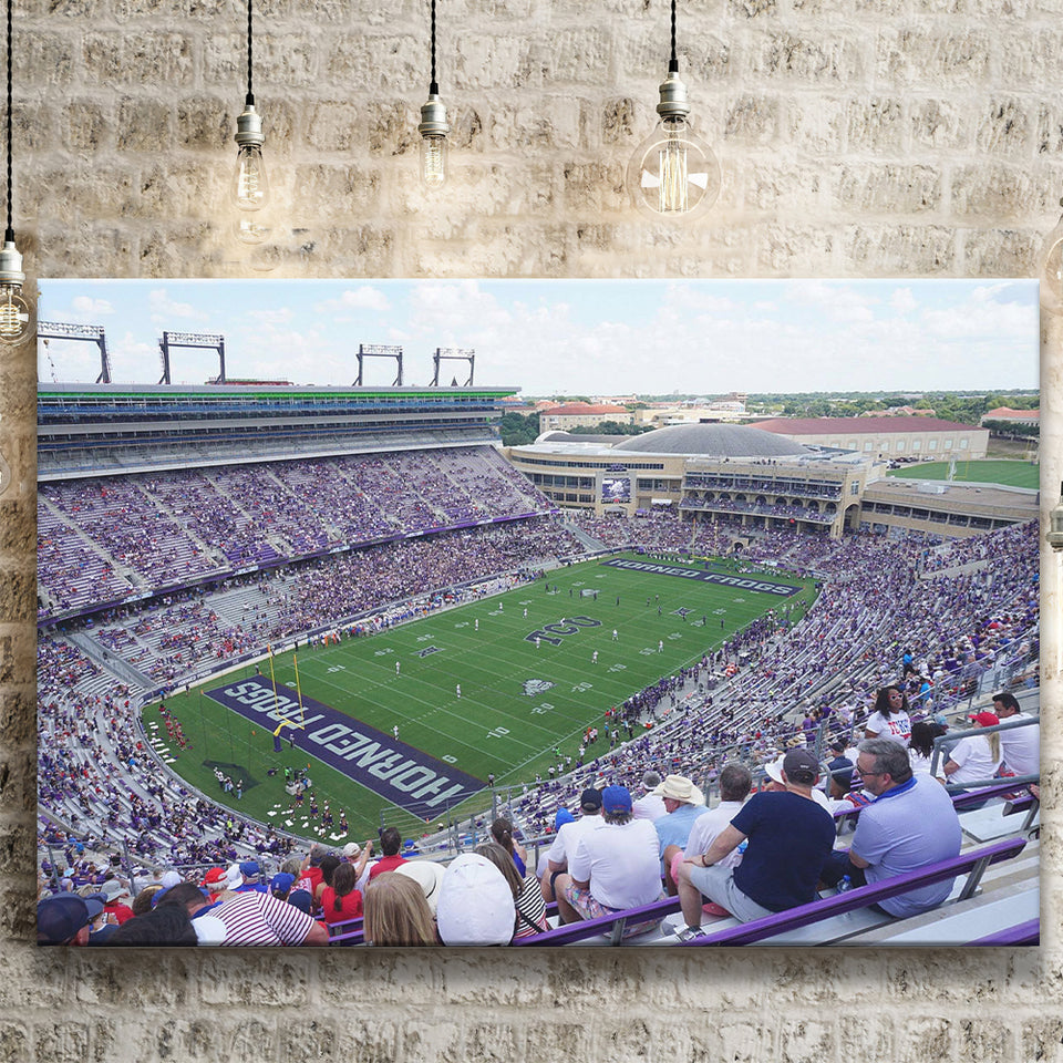 TCU Horned Frogs Wall Art Amon G Carter,Sport Stadium Art Prints, Fan Gift, Wall Decor