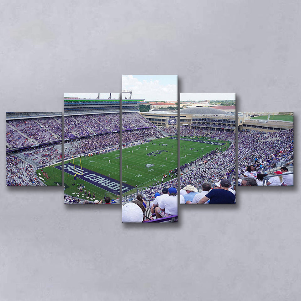 TCU Horned Frogs Wall Art Amon G Carter,Multi Panels,Sport Stadium Art Prints, Fan Gift