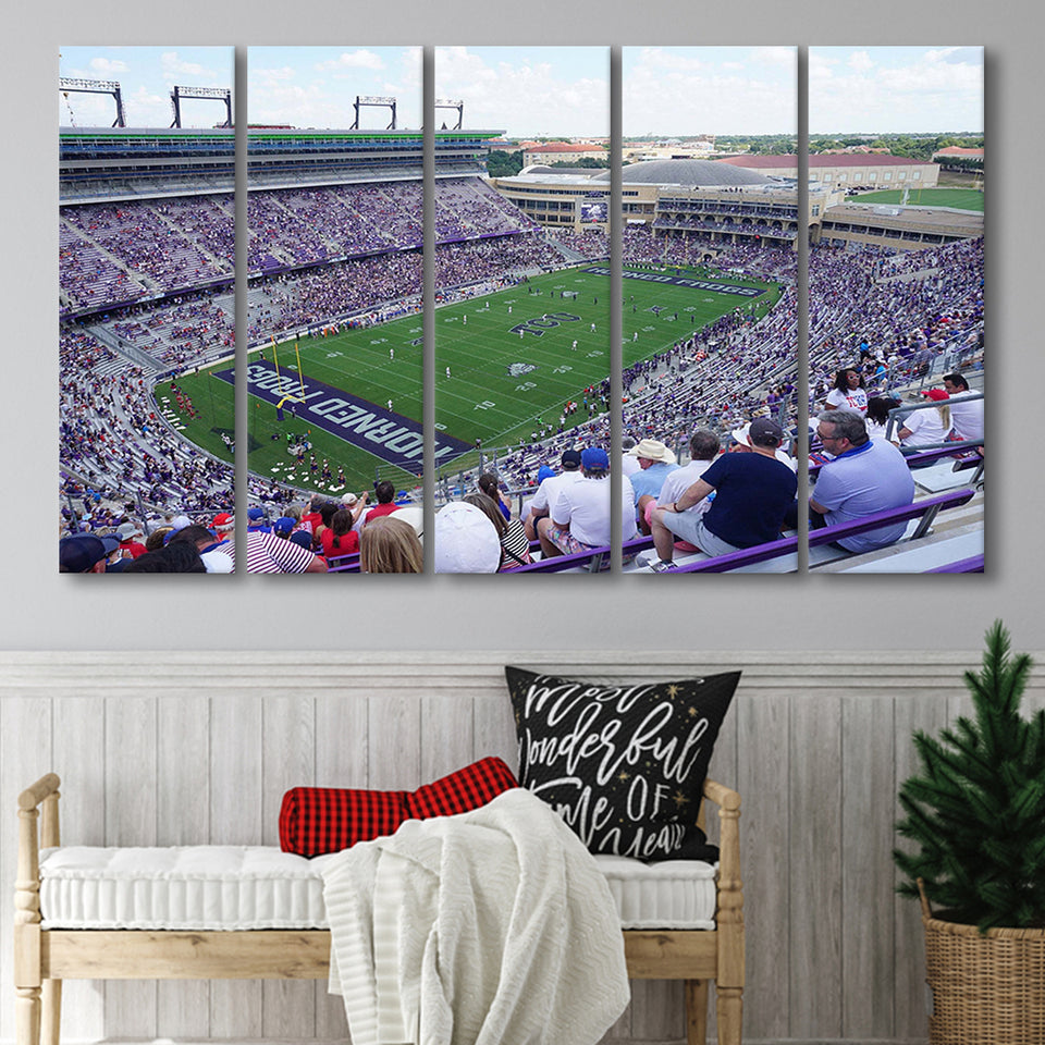 TCU Horned Frogs Wall Art Amon G Carter,Multi Panels B,Sport Stadium Art Prints, Fan Gift