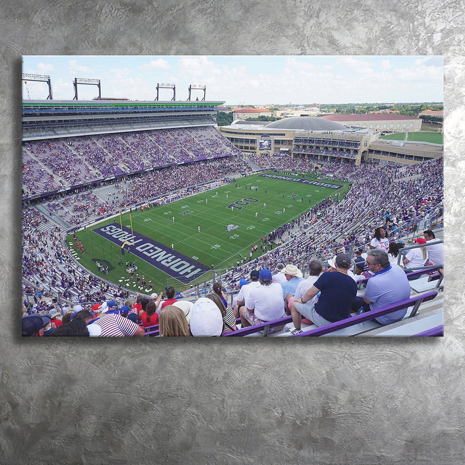 TCU Horned Frogs Wall Art Amon G Carter,Sport Stadium Art Prints, Fan Gift, Wall Decor