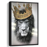 The King v1 Framed Canvas Prints Wall Art Home Decor - Painting Canvas,Black Frame, Ready to hang