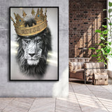The King v1 Framed Canvas Prints Wall Art Home Decor - Painting Canvas,Black Frame, Ready to hang