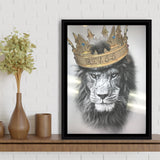 The King v1 Framed Canvas Prints Wall Art Home Decor - Painting Canvas,Black Frame, Ready to hang