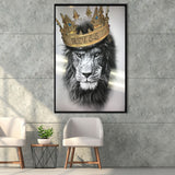The King v1 Framed Canvas Prints Wall Art Home Decor - Painting Canvas,Black Frame, Ready to hang