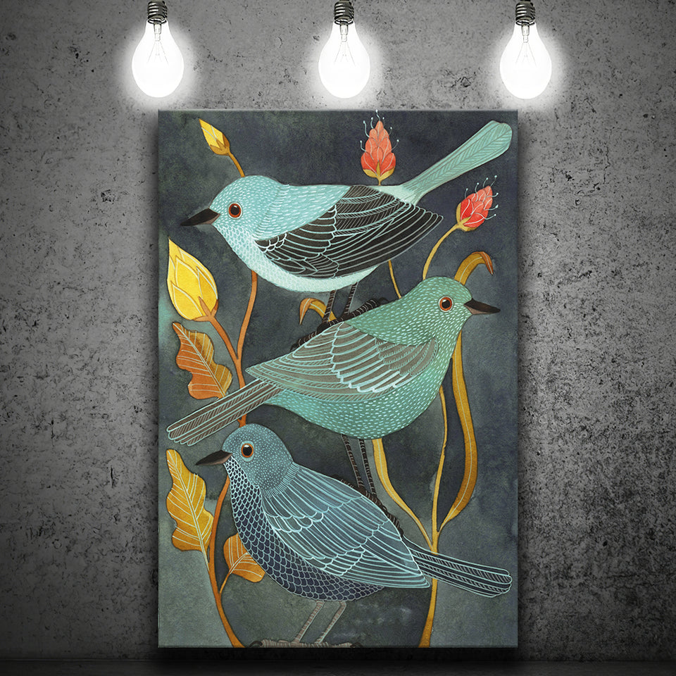 Three Little Birds Canvas Prints Wall Art Home Decor - Painting Canvas,Art Prints, Ready to hang
