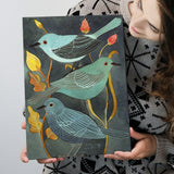 Three Little Birds Canvas Prints Wall Art Home Decor - Painting Canvas,Art Prints, Ready to hang