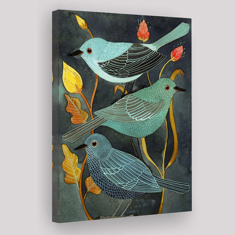Three Little Birds Canvas Prints Wall Art Home Decor - Painting Canvas,Art Prints, Ready to hang