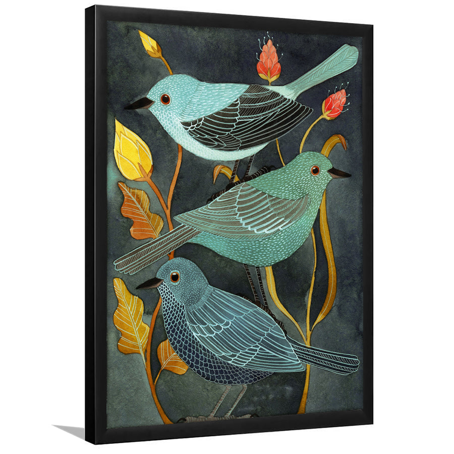 Three Little Birds Framed Art Prints Wall Decor - Art Prints, Framed Picture,For Sale, Ready to hang