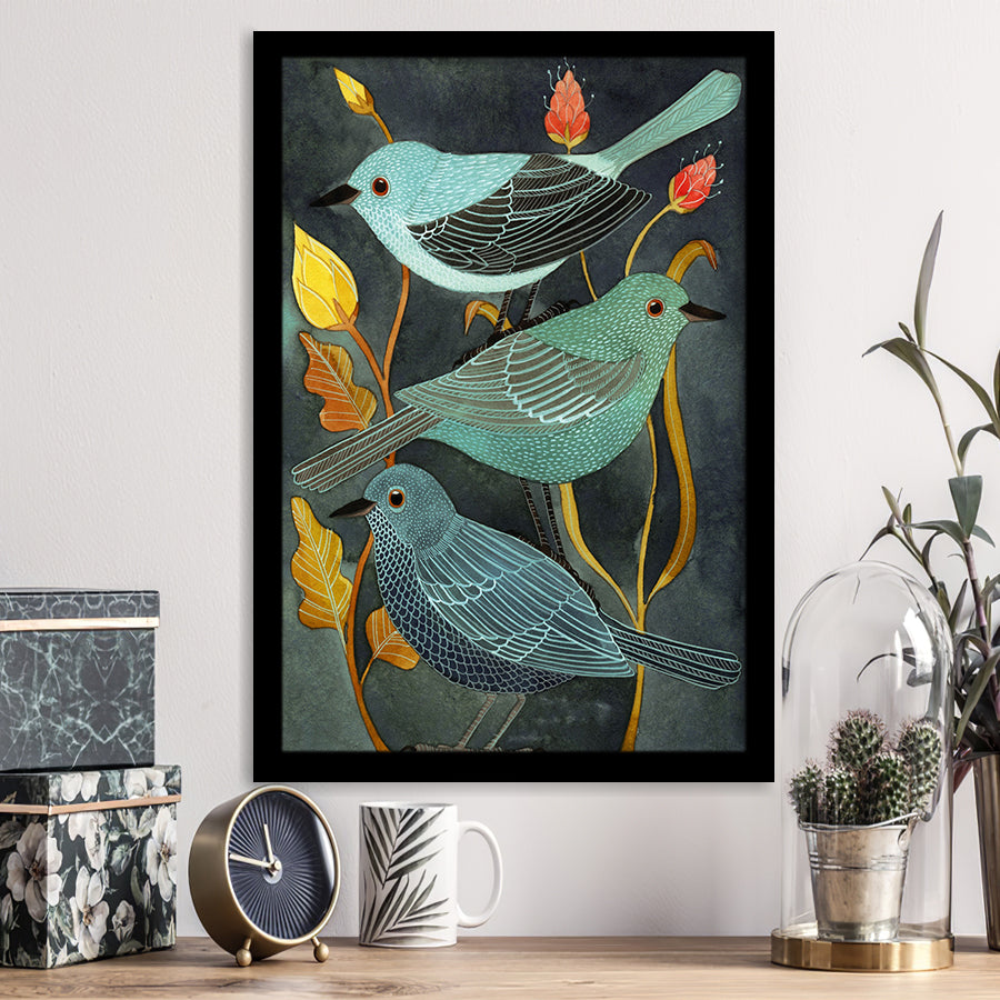 Three Little Birds Framed Art Prints Wall Decor - Art Prints, Framed Picture,For Sale, Ready to hang