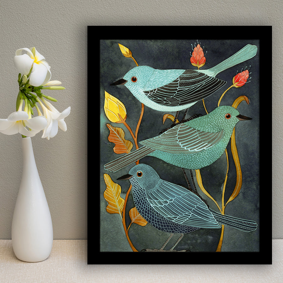 Three Little Birds Framed Art Prints Wall Decor - Art Prints, Framed Picture,For Sale, Ready to hang