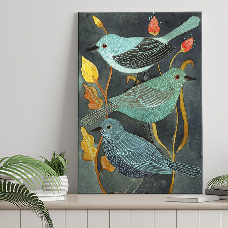 Three Little Birds Canvas Prints Wall Art Home Decor - Painting Canvas,Art Prints, Ready to hang