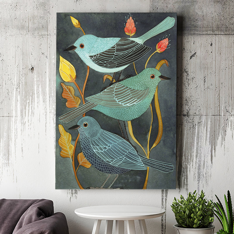 Three Little Birds Canvas Prints Wall Art Home Decor - Painting Canvas,Art Prints, Ready to hang