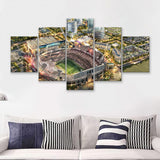 Tiaa Bank Field, Jacksonville Jaguars Stadium, American Football 5 Pieces Canvas Prints Wall Art - Painting Canvas, Multi Panel,Fan Gift