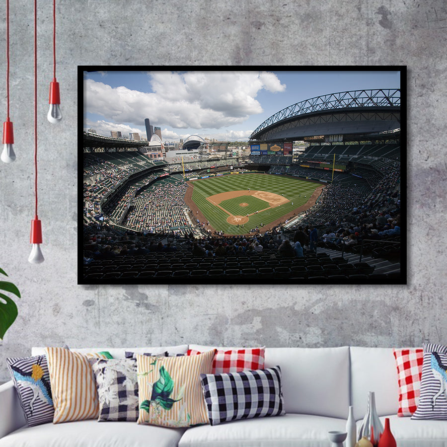 T Mobile Park, Stadium Canvas, Sport Art, Gift for him, Framed Art Prints Wall Art Decor, Framed Picture