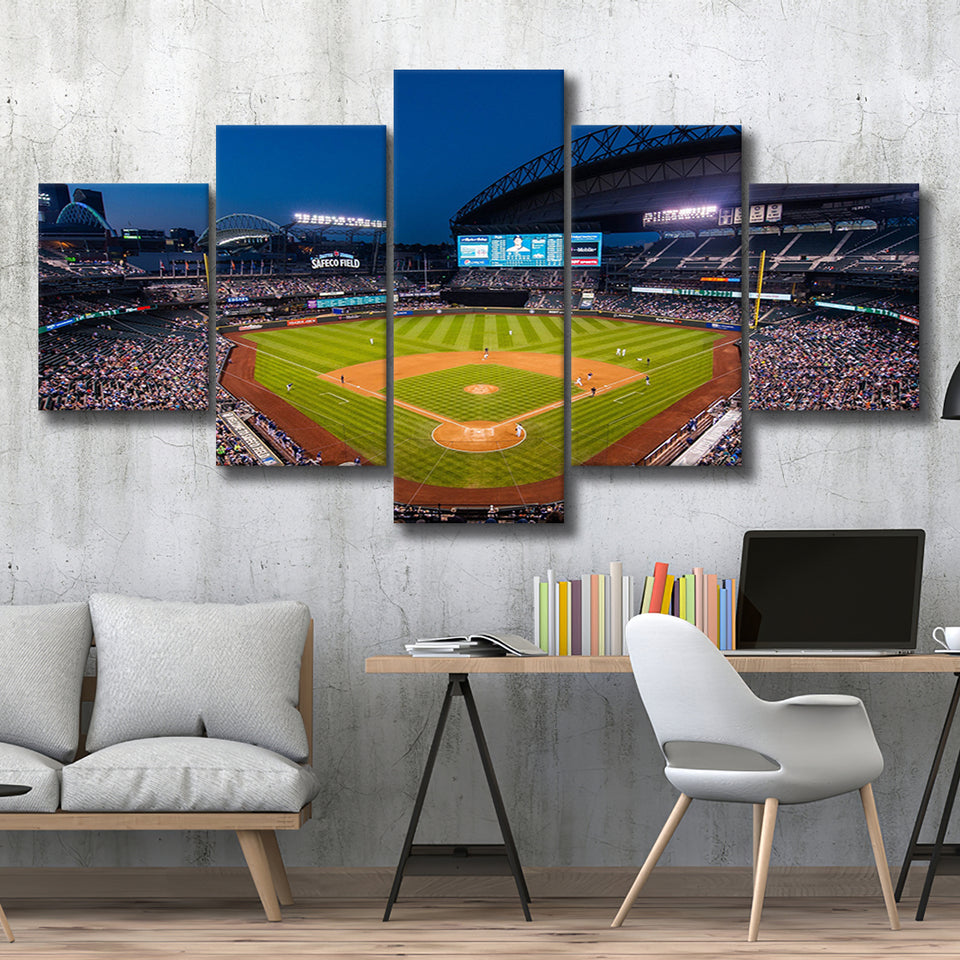 T mobile Park in Seattle, Stadium Canvas, Sport Art, Large Canvas, Multi Panels, Canvas Prints Wall Art Decor