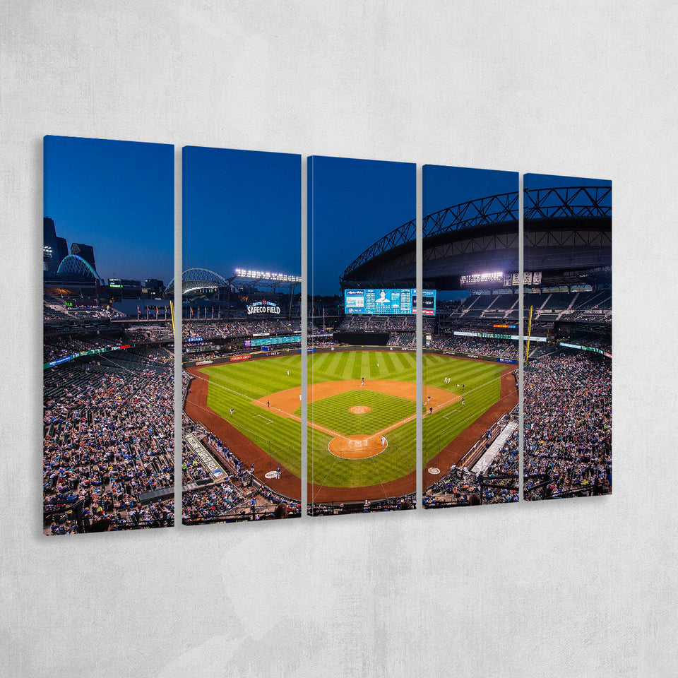 T mobile Park in Seattle, Stadium Canvas, Sport Art, Gift for him, Multi Panels B, Canvas Prints Wall Art Decor