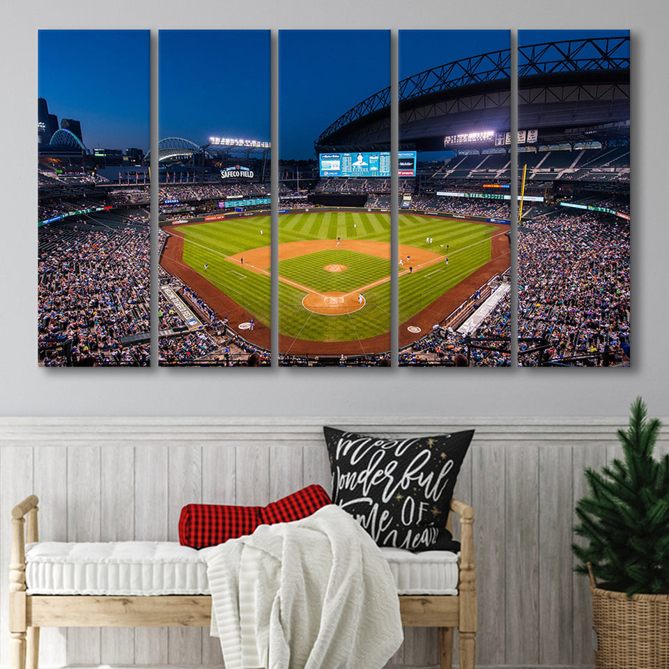 T mobile Park in Seattle, Stadium Canvas, Sport Art, Gift for him, Multi Panels B, Canvas Prints Wall Art Decor