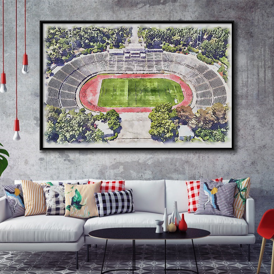 Taca de Portugal Estadio Nacional Stadium Watercolor, Sport Art Prints Fan Gift, Framed Canvas Prints Wall Art Decor