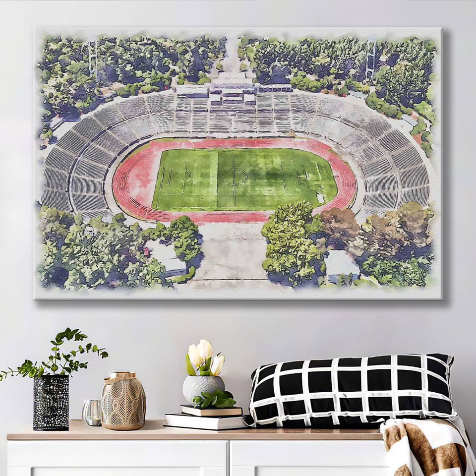 Taca de Portugal Estadio Nacional Stadium Watercolor, Sport Art Prints Fan Gift, Canvas Prints Wall Art Decor
