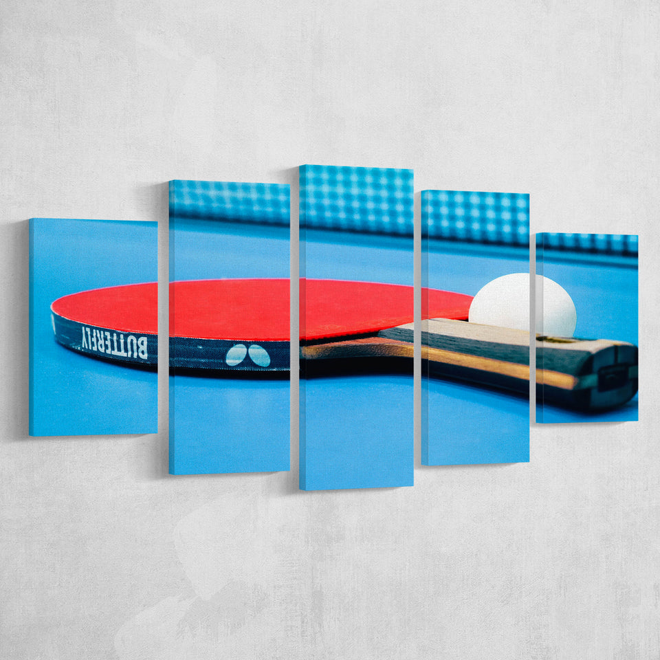 Table Tennis, Ping Pong Canvas Art Multi Panels,Canvas Prints Wall Art Home Decor
