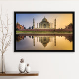 Taj Mahal Mausoleum Framed Canvas Prints Wall Art - Painting Canvas, Wall Decor, Canvas Art, Floating Frame