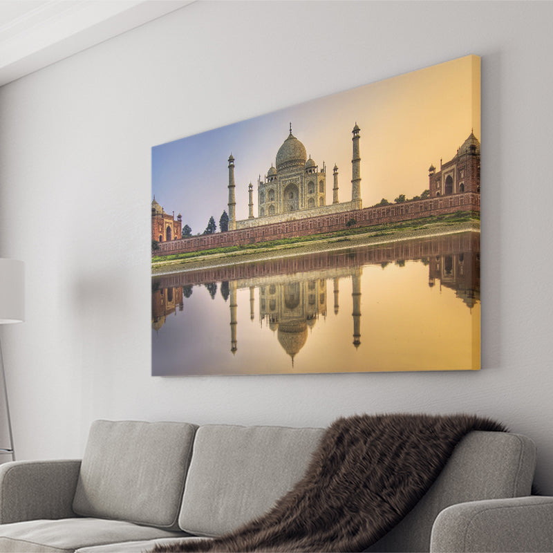 Taj Mahal Mausoleum Canvas Prints Wall Art - Painting Canvas, Wall Decor, Canvas Art, For Sale
