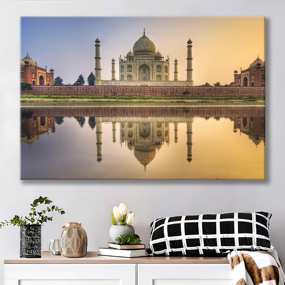 Taj Mahal Mausoleum Canvas Prints Wall Art - Painting Canvas, Wall Decor, Canvas Art, For Sale