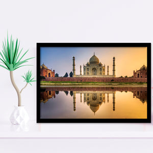 Taj Mahal Mausoleum Framed Art Prints Wall Decor - Painting Prints, Wall Art, Framed Picture, Black Frame