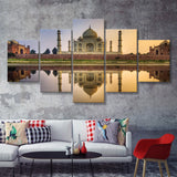 Taj Mahal Mausoleum 5 Pieces Canvas Prints Wall Art - Painting Canvas, Multi Panel, Wall Decor, Canvas Art