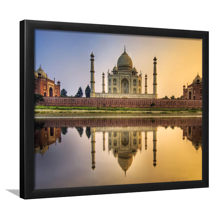 Taj Mahal Mausoleum Framed Art Prints Wall Decor - Painting Prints, Wall Art, Framed Picture, Black Frame