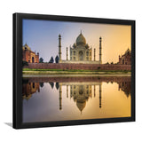 Taj Mahal Mausoleum Framed Art Prints Wall Decor - Painting Prints, Wall Art, Framed Picture, Black Frame