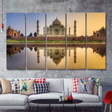 Taj Mahal Mausoleum 5 Pieces B Canvas Prints Wall Art - Painting Canvas, Multi Panel, Wall Decor, Canvas Art