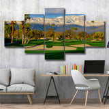 Tamarisk Country Club Hole 17, Rancho Mirage, California, Golf Art Print, 5 Panels Canvas Prints Wall Art Decor