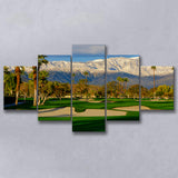 Tamarisk Country Club Hole 17, Rancho Mirage, California, Golf Art Print, 5 Panels Canvas Prints Wall Art Decor