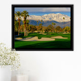 Tamarisk Country Club Hole 17, Rancho Mirage, California, Golf Art Print, Framed Canvas Prints Wall Art Decor, Floating Frame