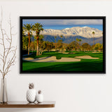 Tamarisk Country Club Hole 17, Rancho Mirage, California, Golf Art Print, Framed Canvas Prints Wall Art Decor, Floating Frame