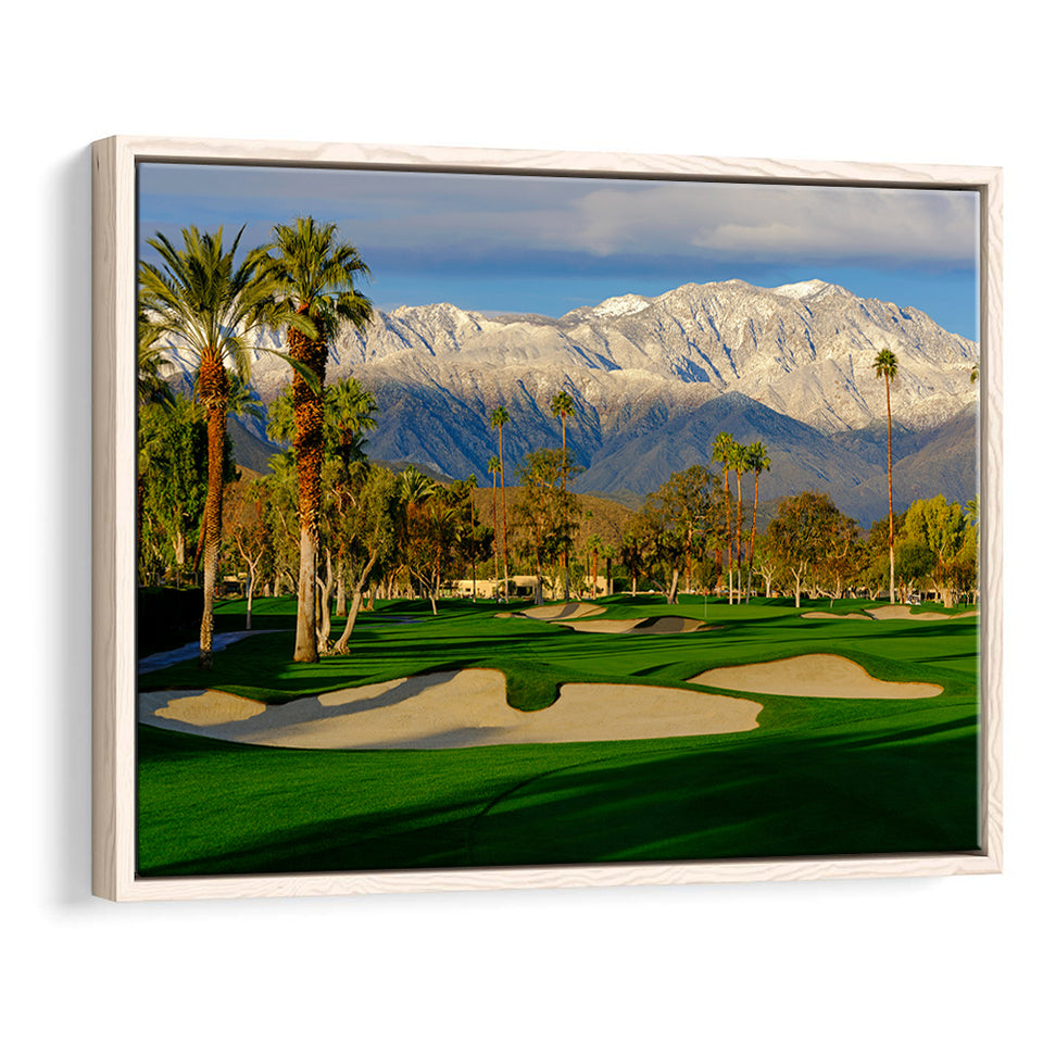 Tamarisk Country Club Hole 17, Rancho Mirage, California, Golf Art Print, Framed Canvas Prints Wall Art Decor, Floating Frame
