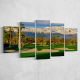 Tamarisk Country Club Hole 17, Rancho Mirage, California, Golf Art Print, 5 Panels Canvas Prints Wall Art Decor
