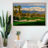 Tamarisk Country Club Hole 17, Rancho Mirage, California, Golf Art Print, Framed Canvas Prints Wall Art Decor, Floating Frame