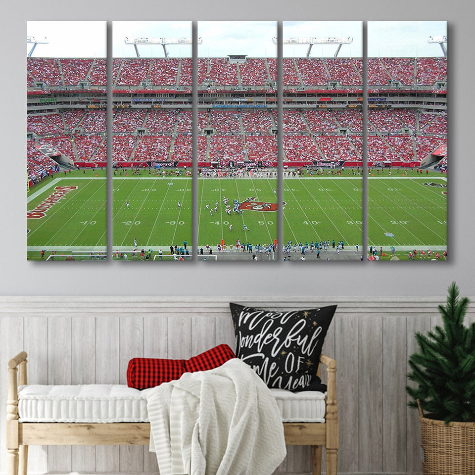 Tampa Bay Buccaneers Stadium Canvas Prints Raymond Stadium,Multi Panels B,Sport Stadium Art Prints, Fan Gift