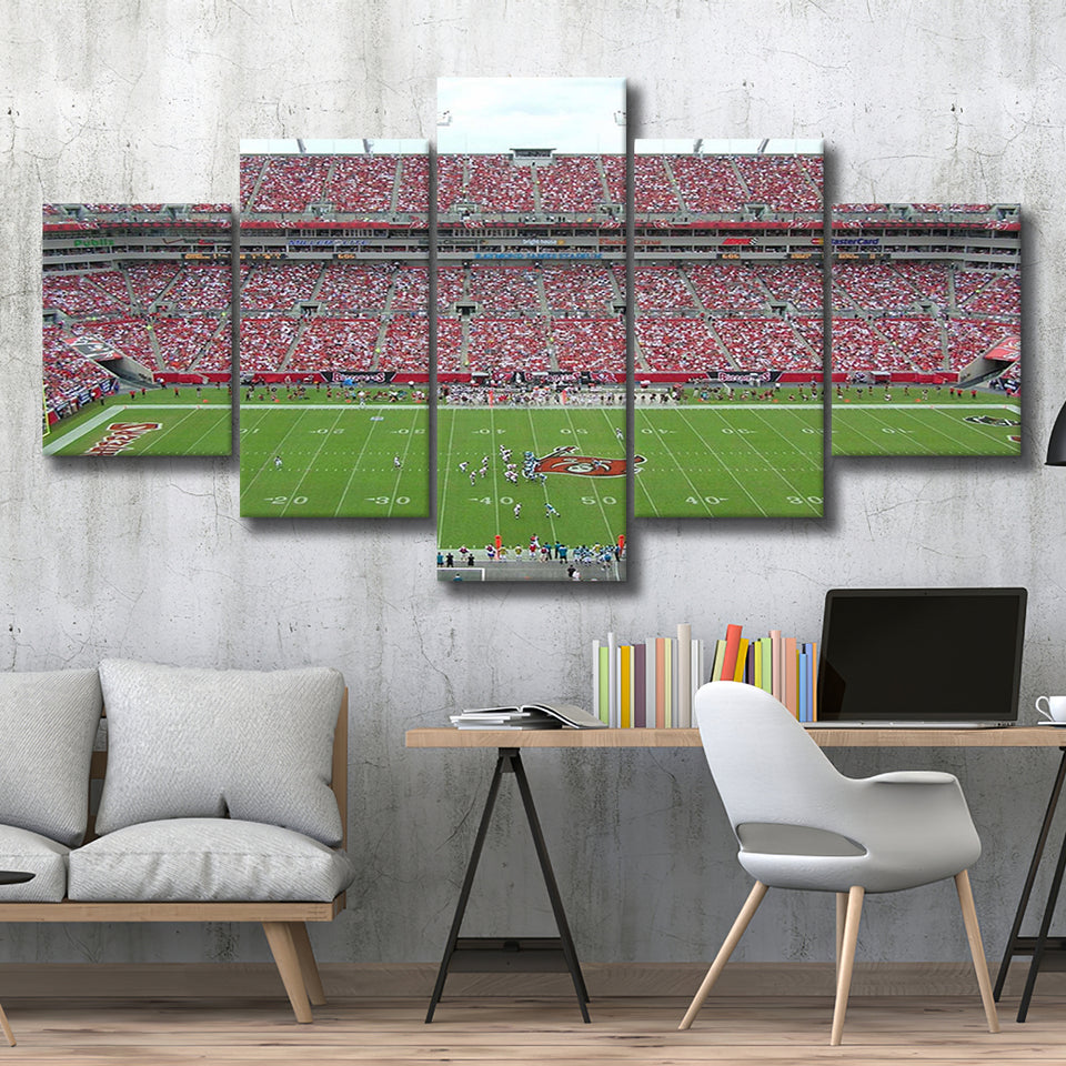 Tampa Bay Buccaneers Stadium Canvas Prints Raymond Stadium,Multi Panels,Sport Stadium Art Prints, Fan Gift