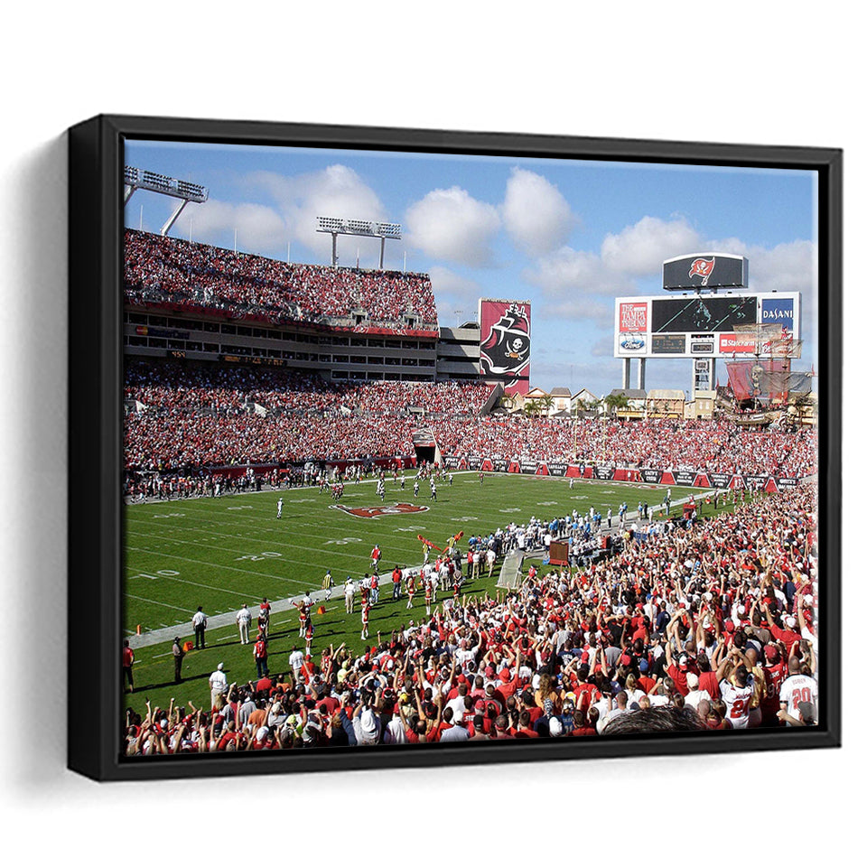 Tampa Bay Buccaneers Stadium Framed Canvas Prints Stadium Wall Art,Sport Stadium Art Prints, Fan Gift
