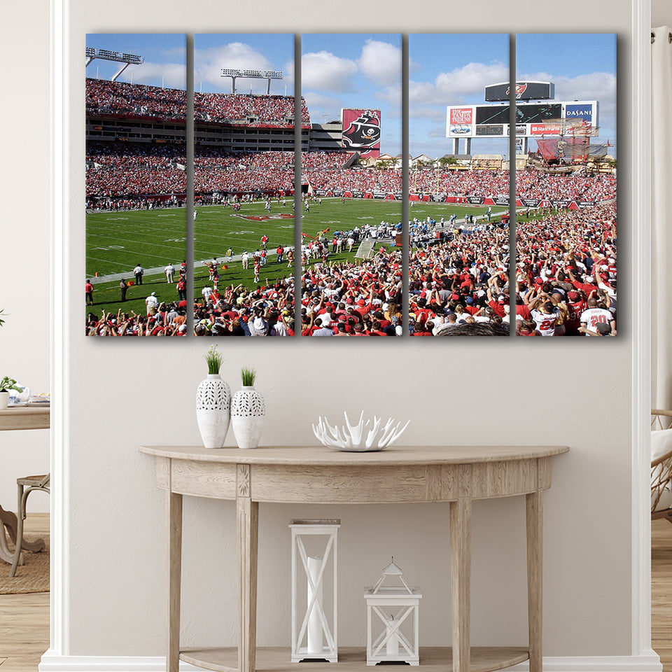 Tampa Bay Buccaneers Stadium Canvas Prints Stadium Wall Art,Multi Panels B,Sport Stadium Art Prints, Fan Gift