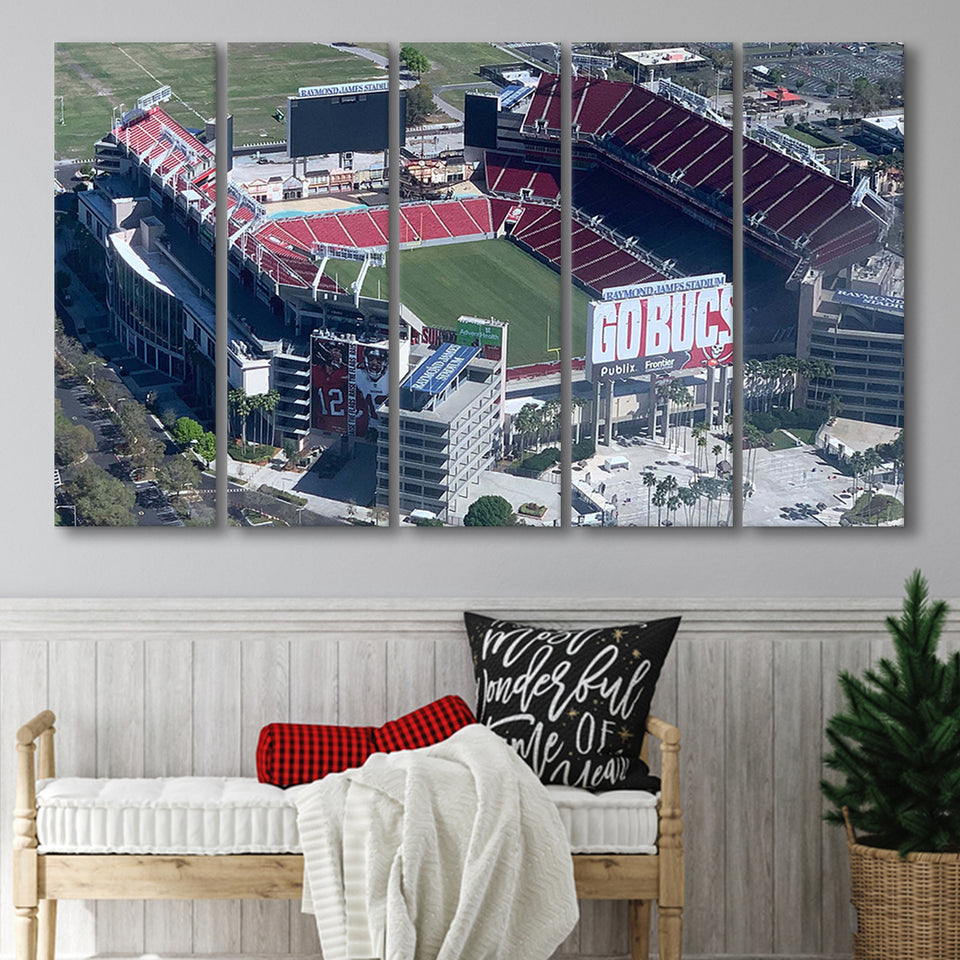 Tampa Bay Buccaneers Stadium Canvas Prints Stadium,Multi Panels B,Sport Stadium Art Prints, Fan Gift