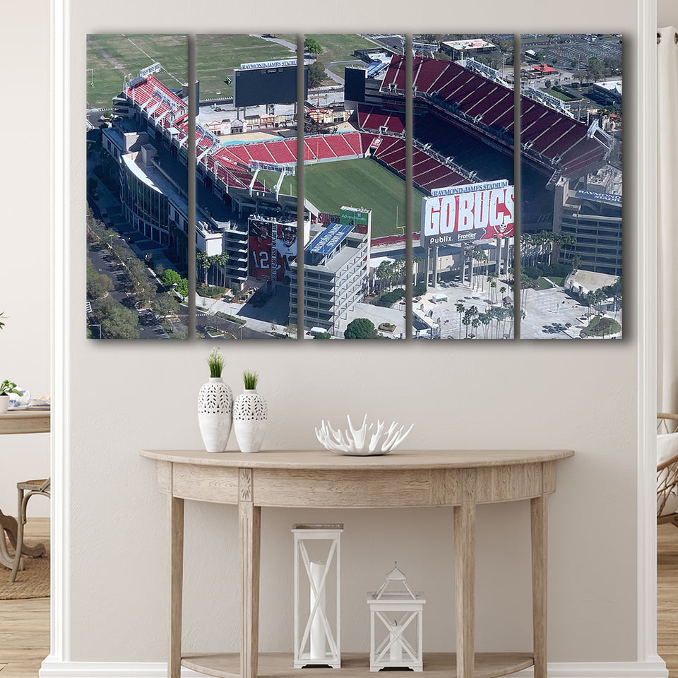 Tampa Bay Buccaneers Stadium Canvas Prints Stadium,Multi Panels B,Sport Stadium Art Prints, Fan Gift