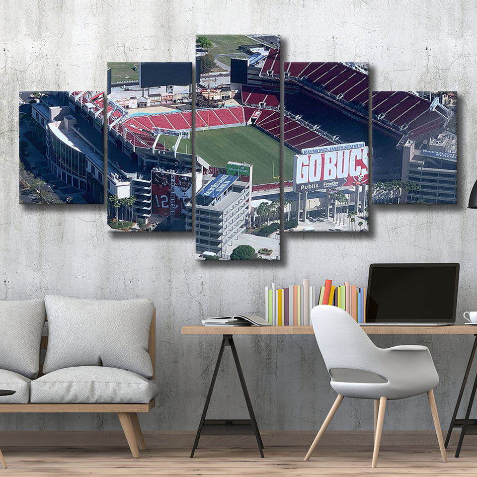 Tampa Bay Buccaneers Stadium Canvas Prints Stadium,Multi Panels,Sport Stadium Art Prints, Fan Gift