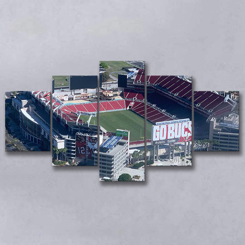 Tampa Bay Buccaneers Stadium Canvas Prints Stadium,Multi Panels,Sport Stadium Art Prints, Fan Gift