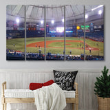 Tampa Bay Rays Wall Art Tropicana Field Stadium Canvas Prints,Multi Panels B,Sport Stadium Art Prints, Fan Gift