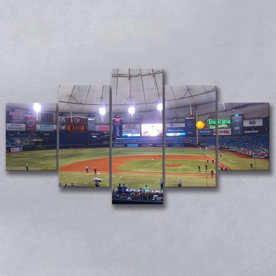 Tampa Bay Rays Wall Art Tropicana Field Stadium Canvas Prints,Multi Panels,Sport Stadium Art Prints, Fan Gift